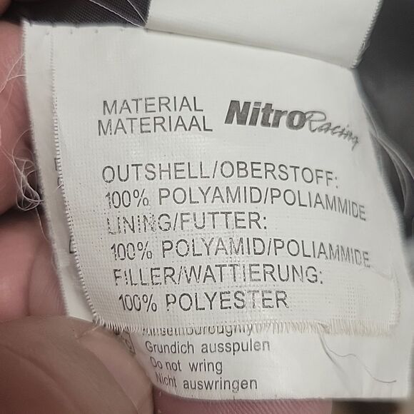 NITRO RACING MOTORCYCLE JACKET fleece/poly SIZE SM - Picture 7 of 8